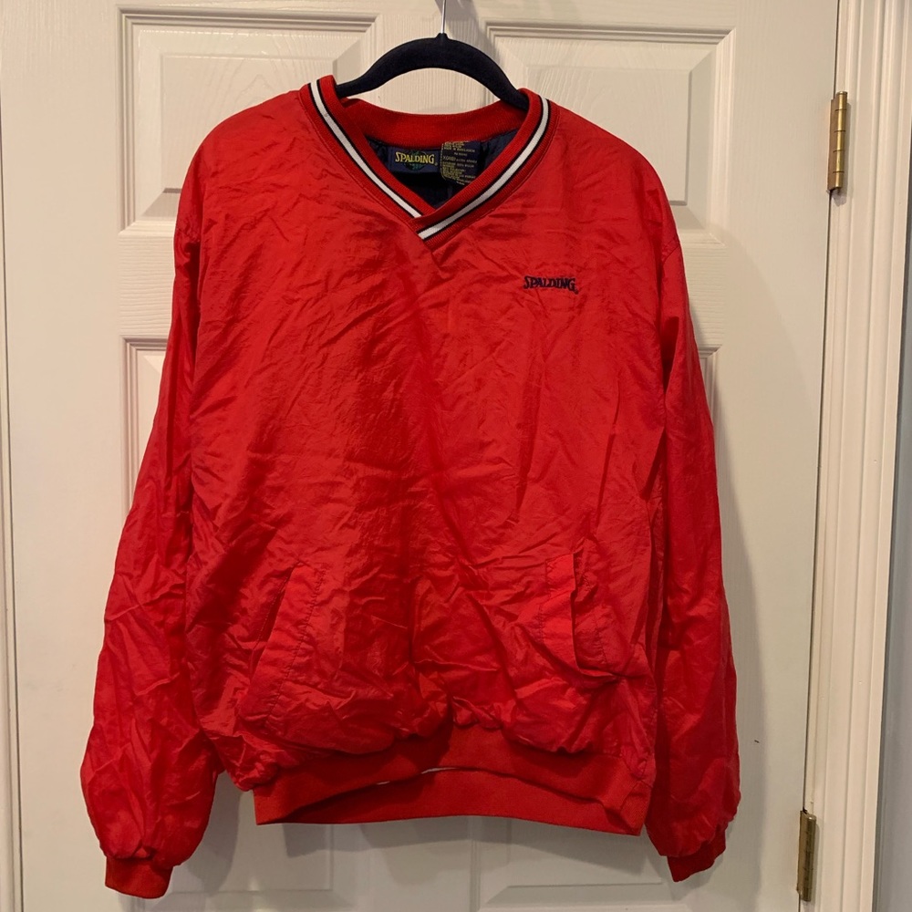 Y2K Red vintage Spalding Windbreaker Jacket